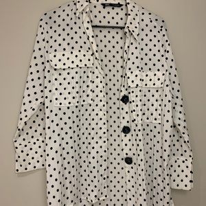 Zara polka dot blouse
